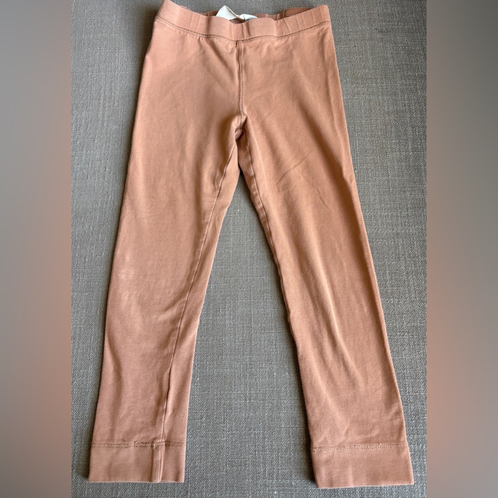 H&M Beige Cotton Leggings, Size 6Y
